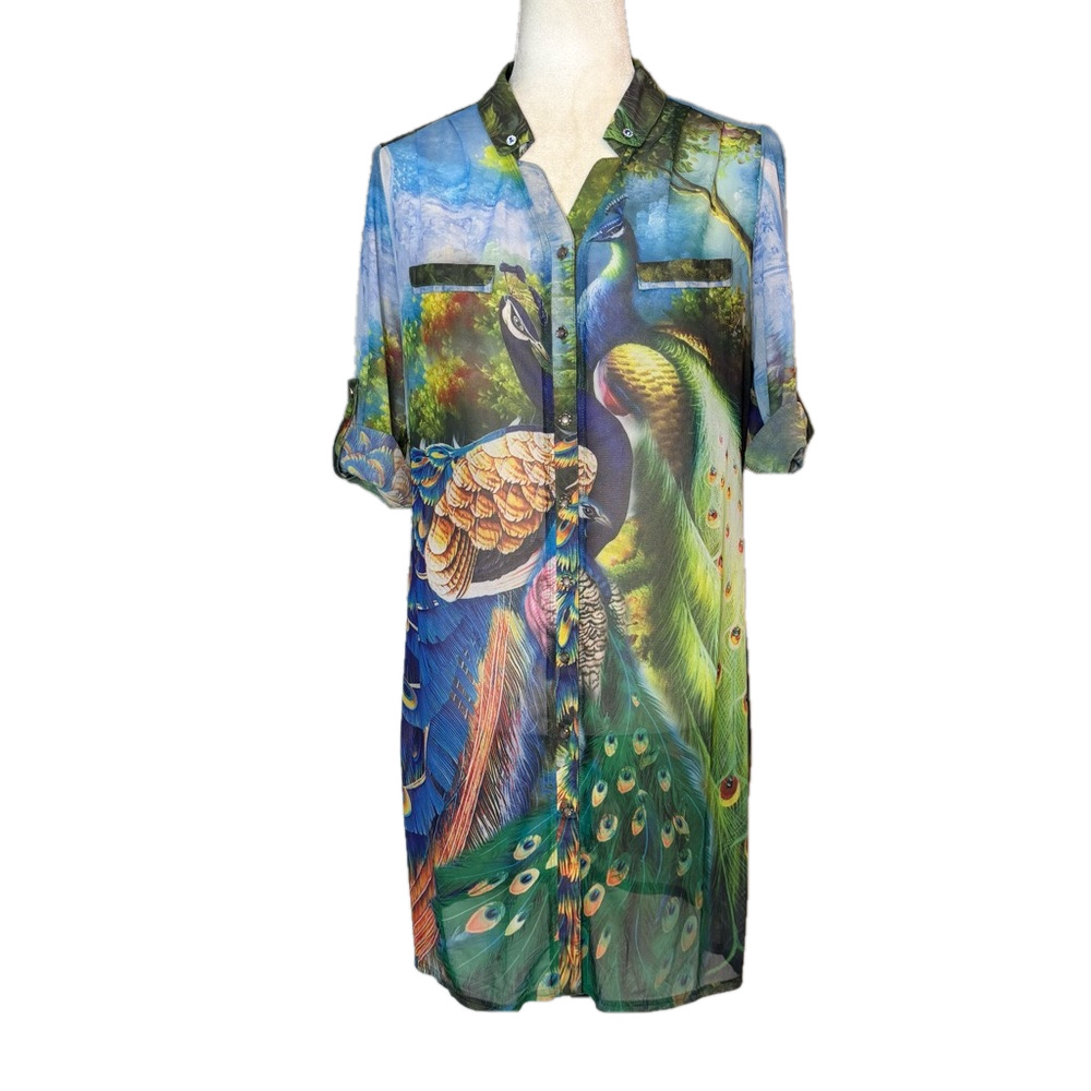 Amanda Collection mesh tunic dress